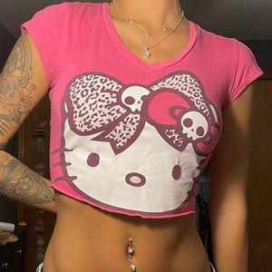 Y2k hello kitty Hot pink crop top